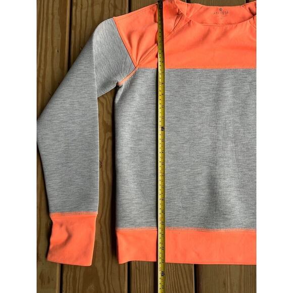 Athleta Fuse Neon Orange/Grey Pullover sweater. Women's Small. Athleisure - Picture 5 of 6